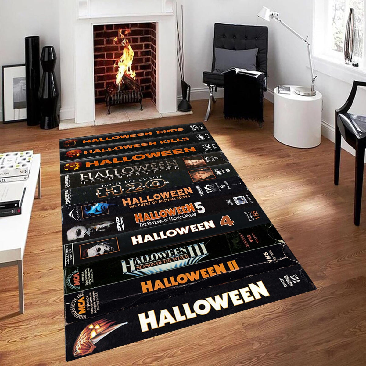Retro Halloween Vibes Area Rug