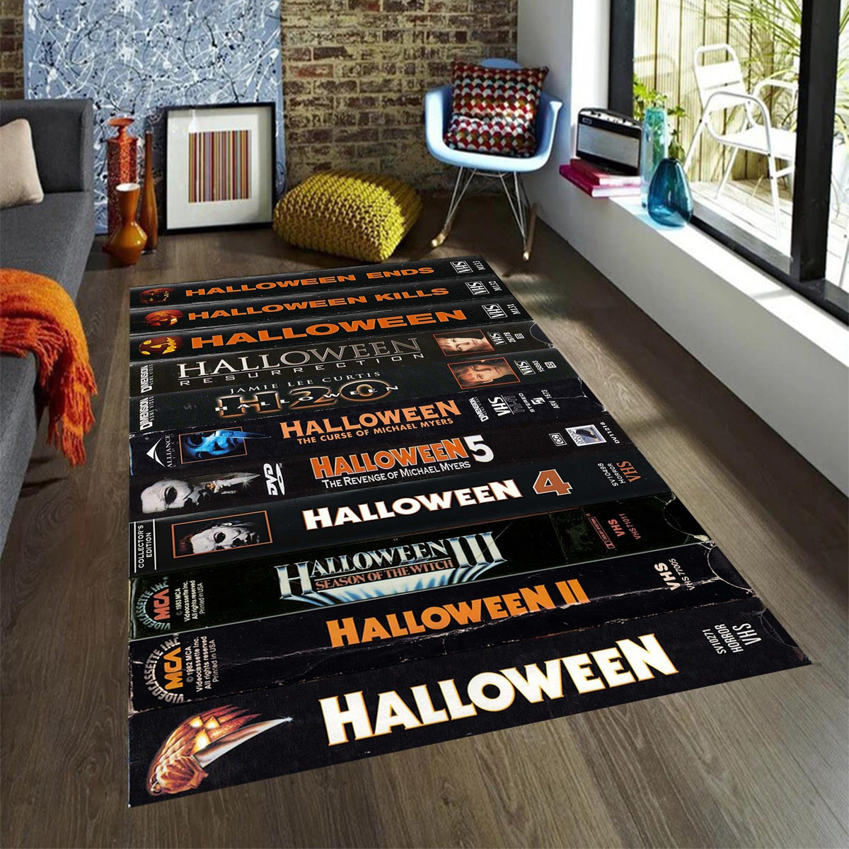 Retro Halloween Vibes Area Rug