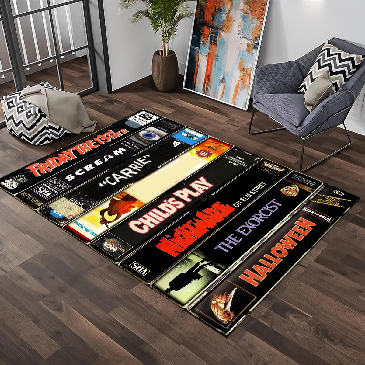 Retro Halloween Vibes Area Rug