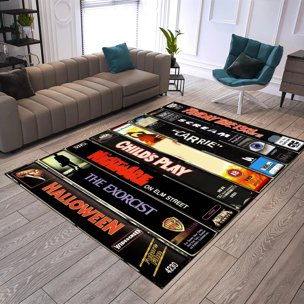 Retro Halloween Vibes Area Rug