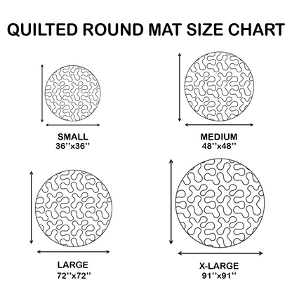 Witch Web Abyss Quilted Round Mat