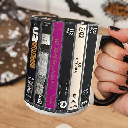 U2 Albums Cassette Retro Collection Accent Mug