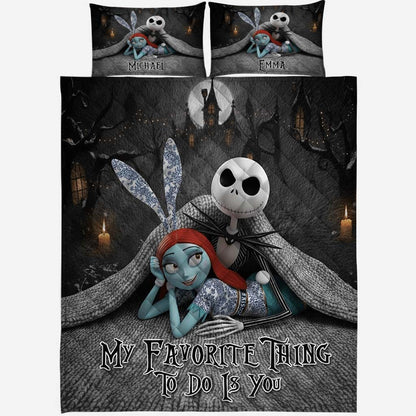 My Favorite Things To Do Is You - Personalized Couple Bedding Set