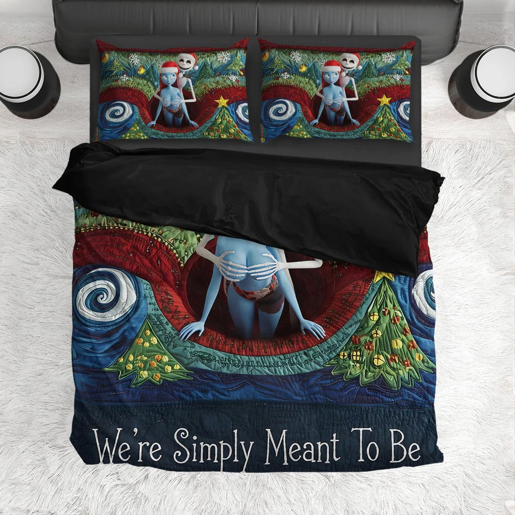 Gothic Holiday Love - Personalized Couple Bedding Set