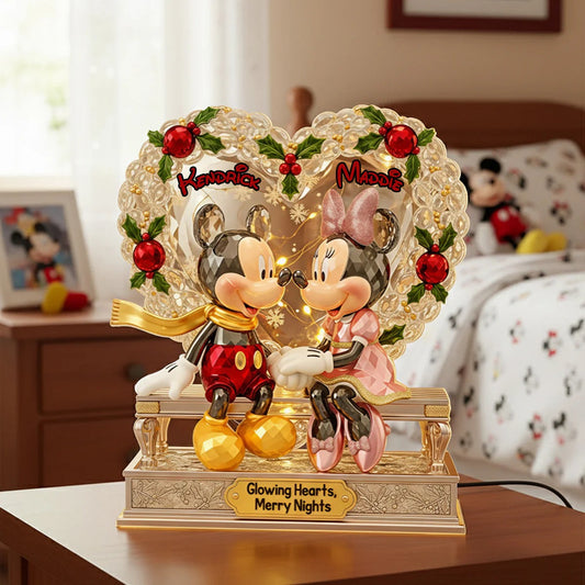 Personalized Christmas Gifts For Couple Custom Shape Acrylic Light Box