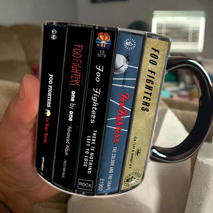 Foo Fighters Albums Cassette Collection Retro Accent Mug