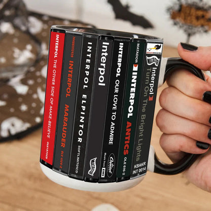Interpol Albums Cassette Collection Retro Accent Mug
