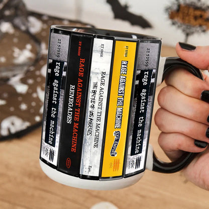 Rage Against The Machine Albums Cassette Collection Retro Accent Mug
