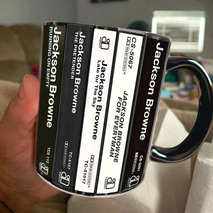 Jackson Browne Albums Cassette Retro Collection Accent Mug