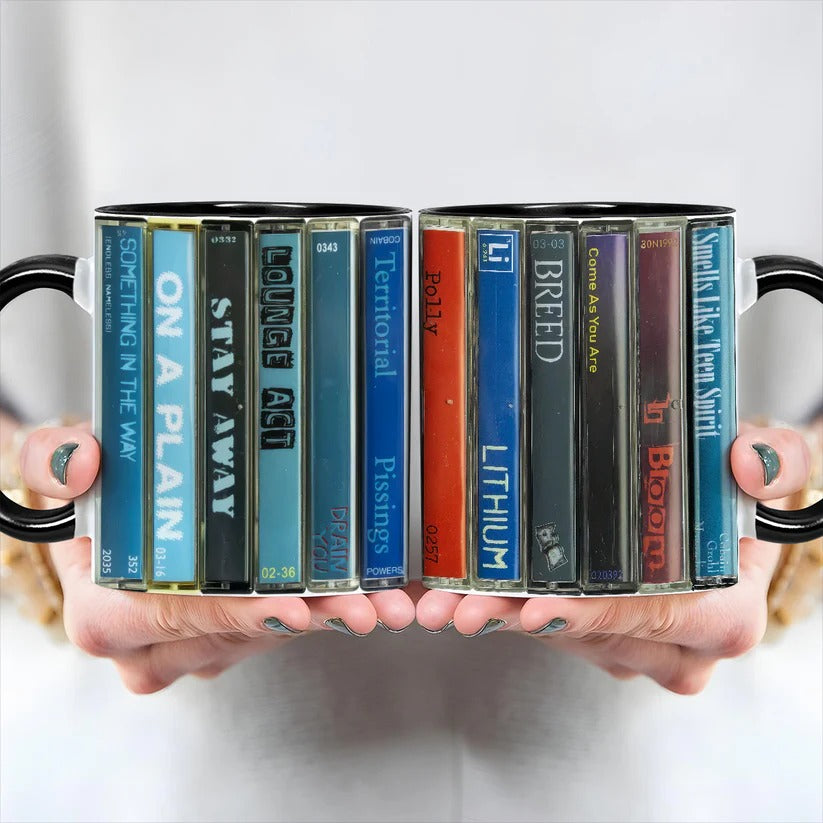 Nirvana Nevermind Album Cassette Retro Accent Mug