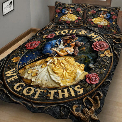 You & Me We Got This - Personalized Couple Bedding Set