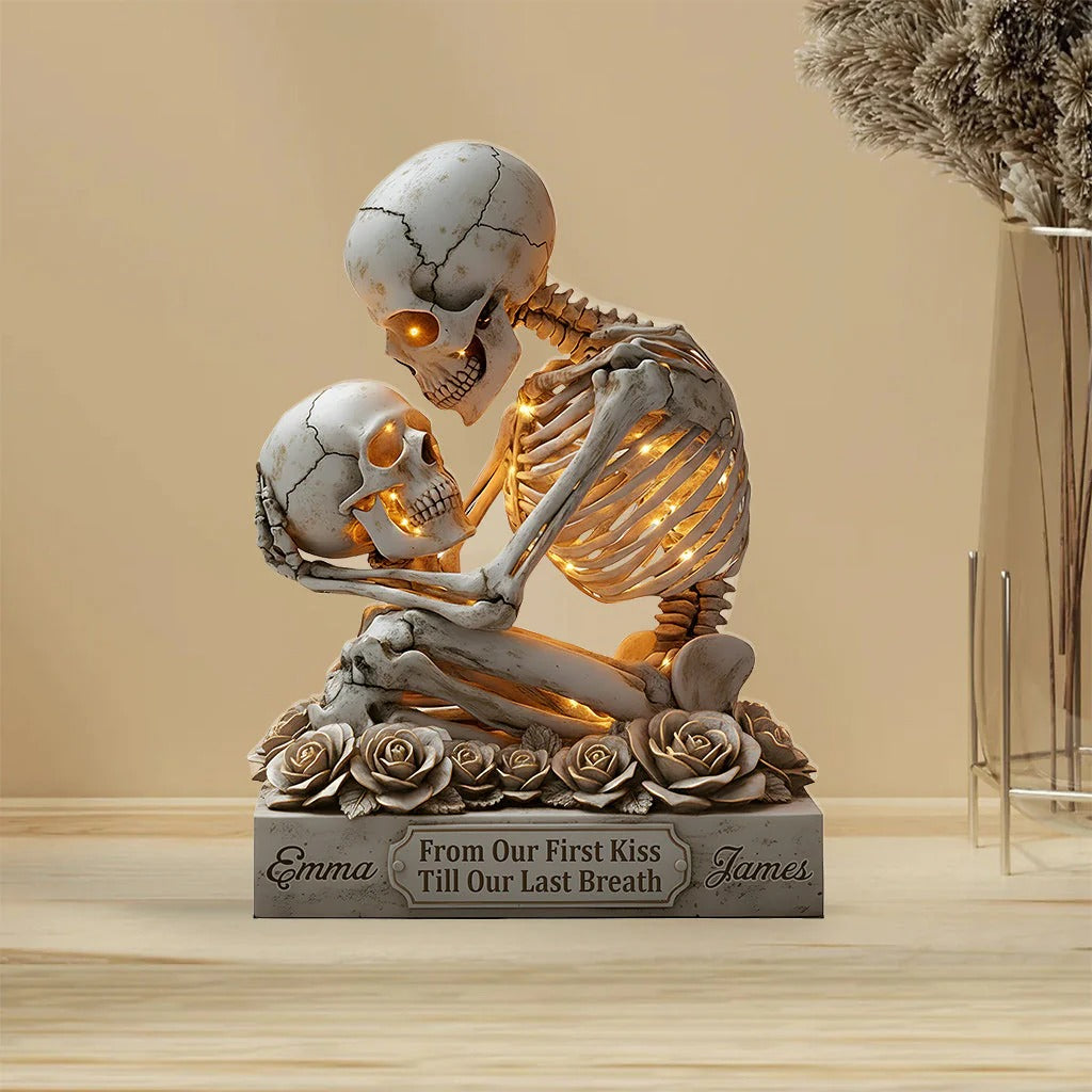 From Our First Kiss Till Our Last Breath - Personalized Custom Shaped Acrylic Plaque