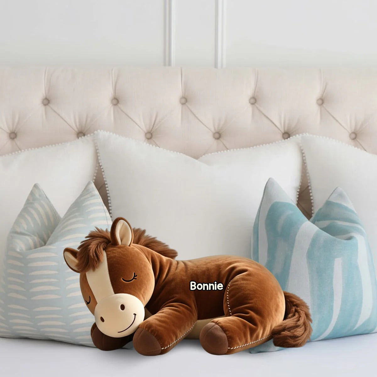 Sleeping Pony - Personalized Cozy Shaped Pillow