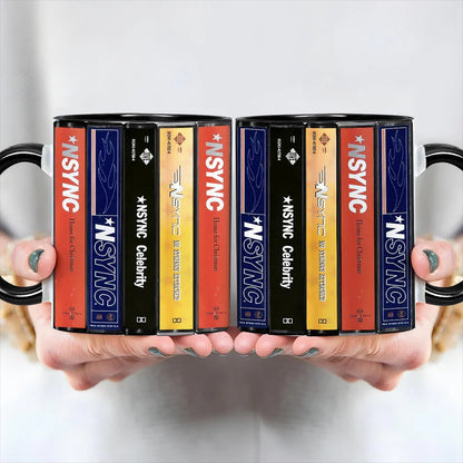 NSYNC Albums Cassette Collection Retro Accent Mug