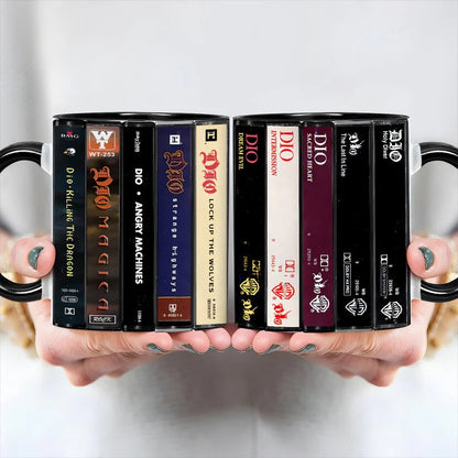 Dio Albums Cassette Collection Retro Accent Mug