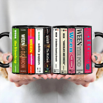 Ween Albums Cassette Collection Retro Accent Mug