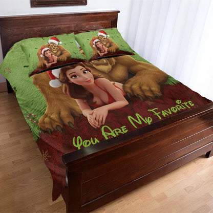 Favorite Thing To Do This Christmas - Personalized Couple Bedding Set