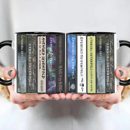 Avenged Sevenfold Albums Cassette Collection Retro Accent Mug