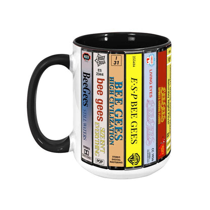 Bee Gees Albums Cassette Collection Accent Mug