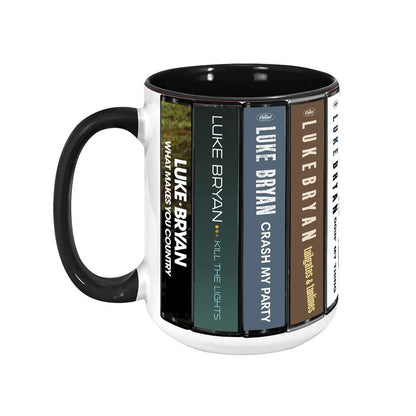 Luke Bryan Albums Cassette Collection Retro Accent Mug