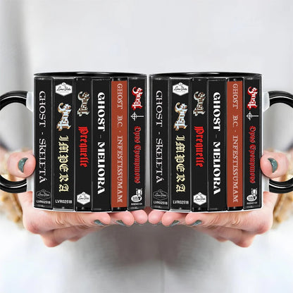 Ghost Albums Cassette Collection Retro Accent Mug