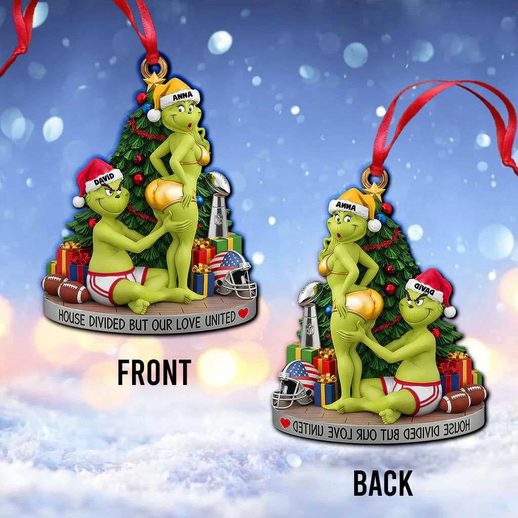 Green Monster Couple - Personalized Gifts For Couple Ornament