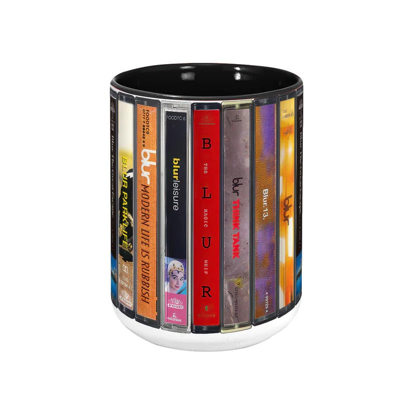 Blur Albums Cassette Retro Collection Accent Mug