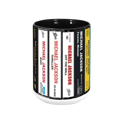 Michael Jackson Albums Retro Cassette Collection Accent Mug