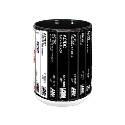 AC_DC Albums Cassette Collection Retro Accent Mug