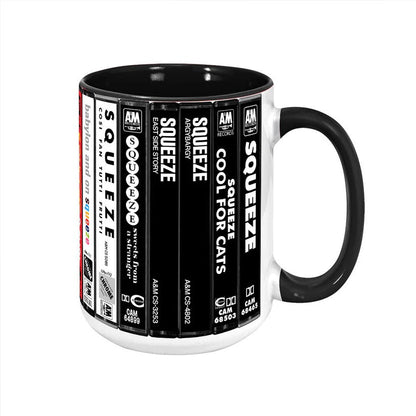 Squeeze Albums Cassette Collection Retro Accent Mug