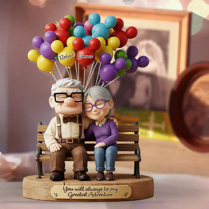 Personalized Custom Shaped Old Couple Acrylic Plaque