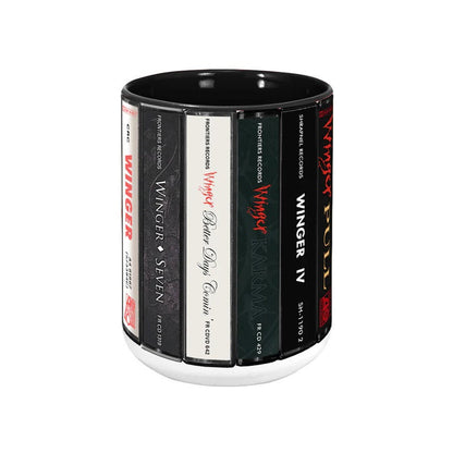 Winger Albums Cassette Collection Retro Accent Mug