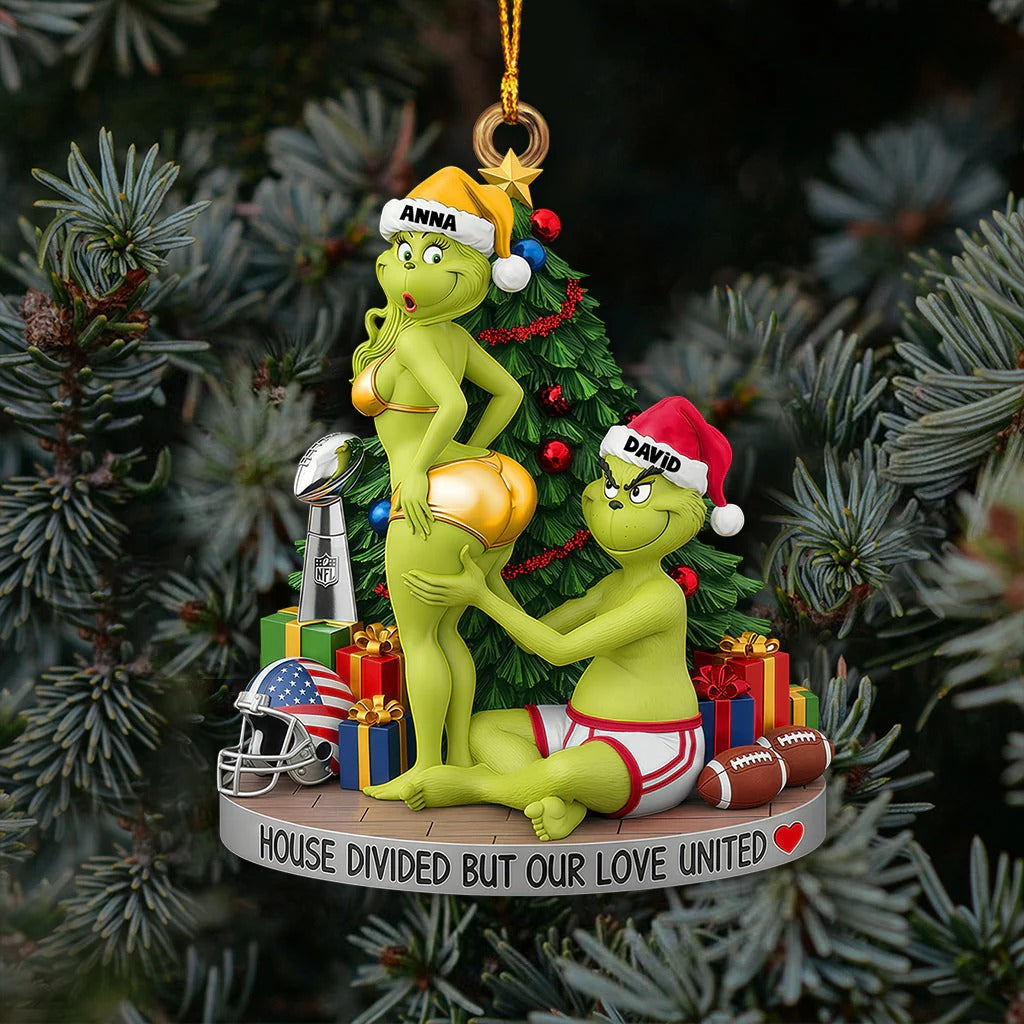 Green Monster Couple - Personalized Gifts For Couple Ornament