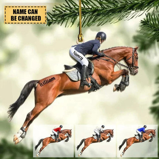 Personalized Equestrian Girl Ornament - Gift Idea For Horse Lover