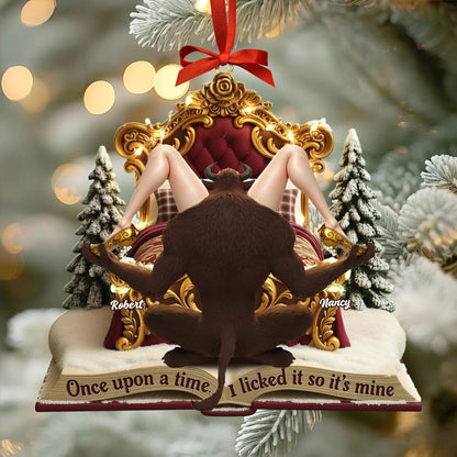 Cheeky Fairytale Couple Ornament - Personalized Couple Ornament