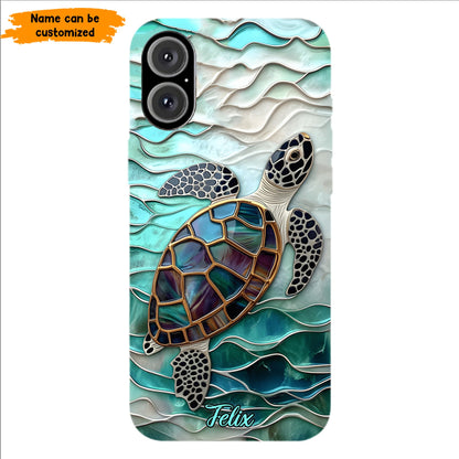 Personalized Sea Turtle Ocean Phone Case