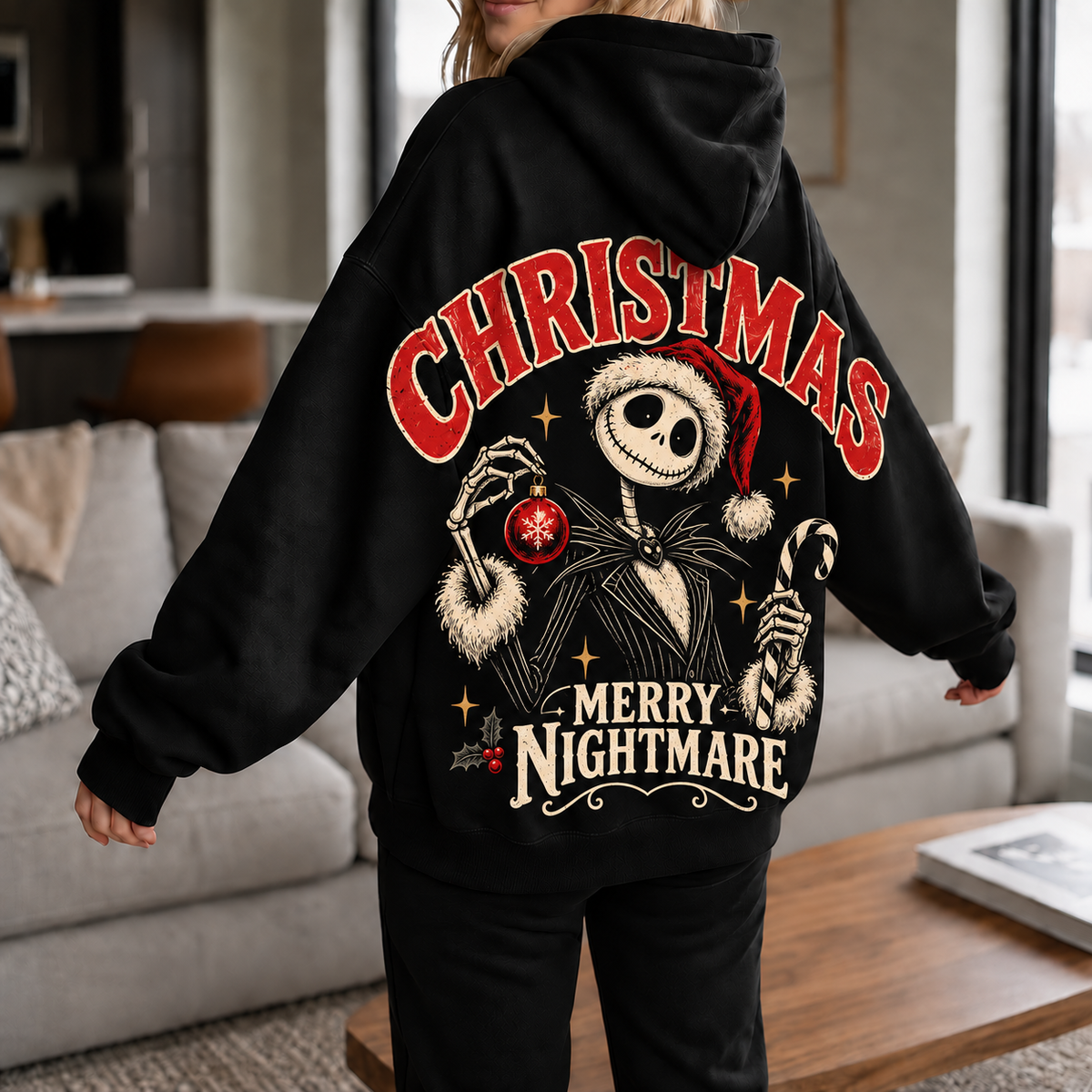 Jack Skellington Christmas Hoodie - Gothic Christmas Gift for Fans