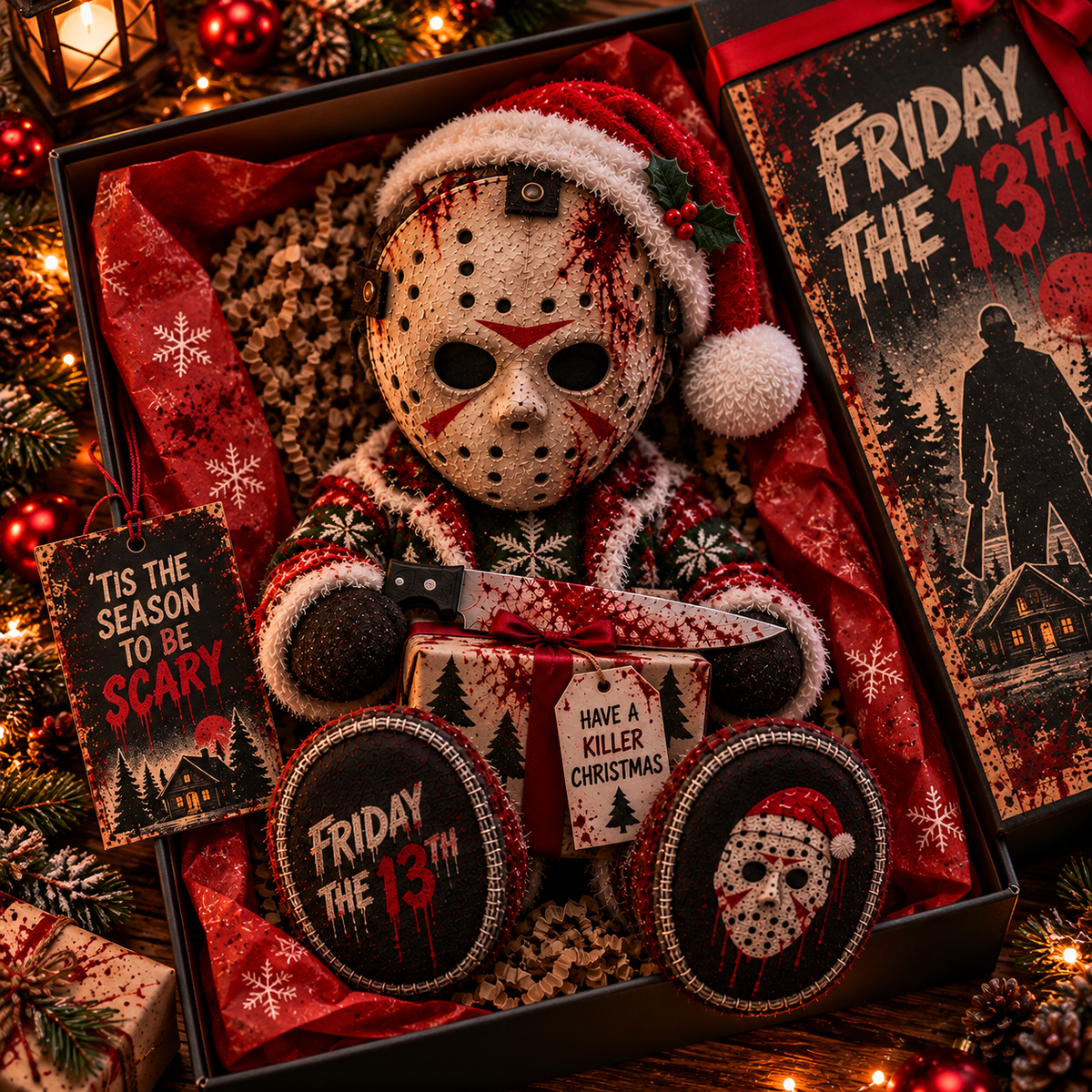 Jason Voorhees Christmas Custom Shaped Pillow – Halloween Horror Gift for Movie Fans