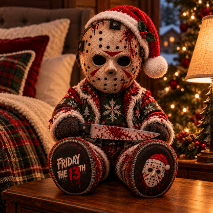Jason Voorhees Christmas Custom Shaped Pillow – Halloween Horror Gift for Movie Fans