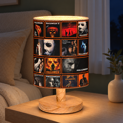 Halloween Horror Icons Table Lamp – Spooky Nightmares Decorative Light