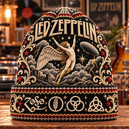 Led Zeppelin Beanie Hat - Retro Rock Music Gift