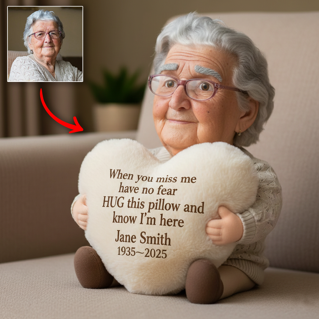 When You Miss Me – Personalized Memorial Shaped Pillow