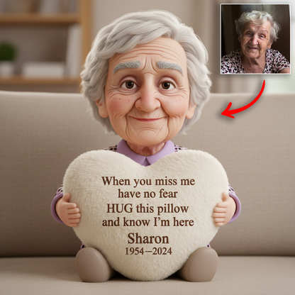 When You Miss Me – Personalized Memorial Shaped Pillow