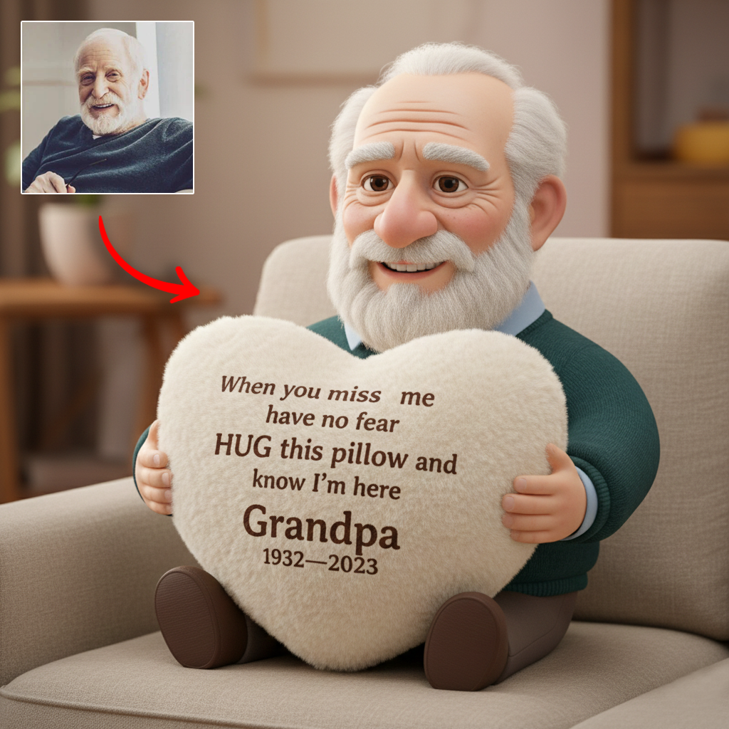 When You Miss Me – Personalized Memorial Shaped Pillow
