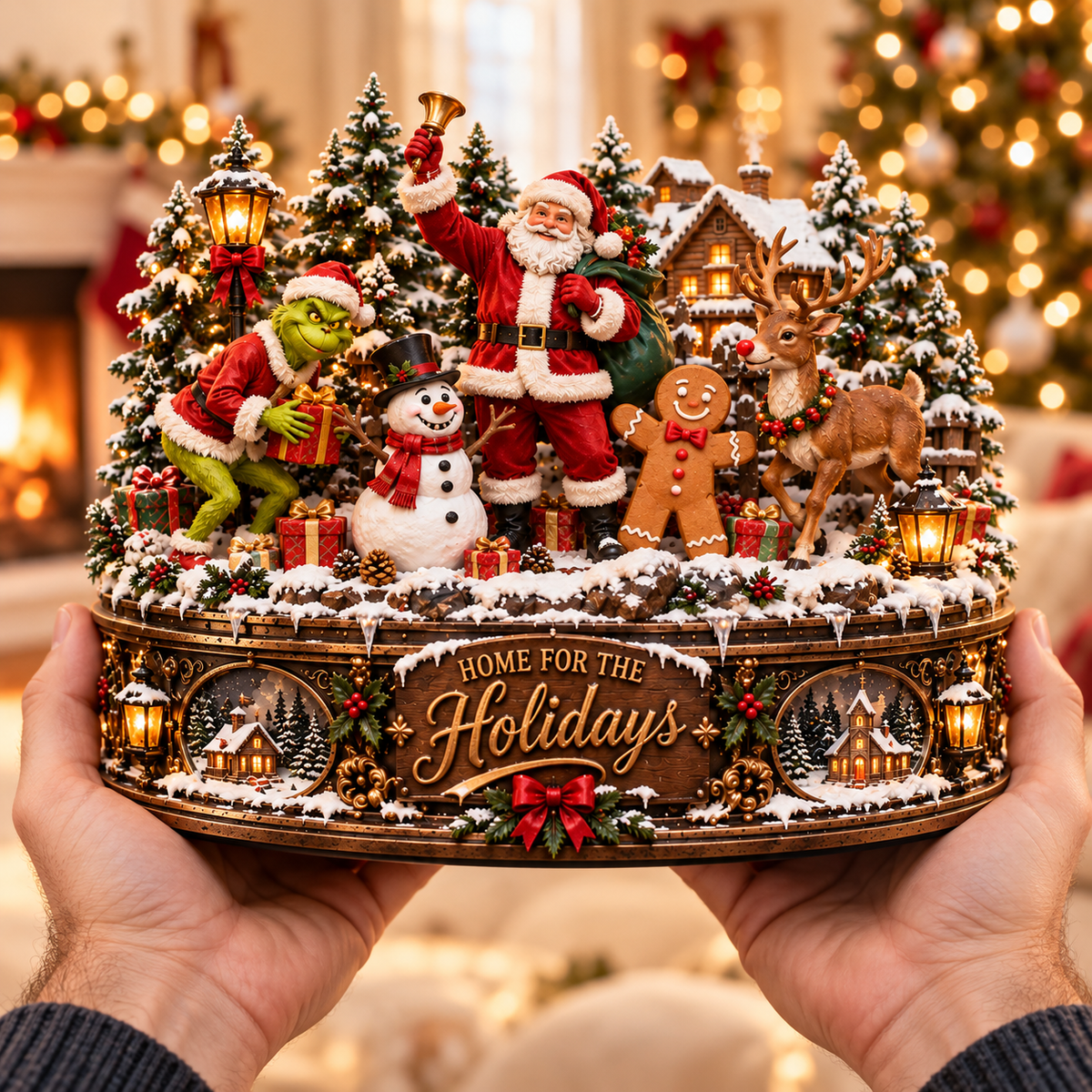 Christmas Character Wooden Block Sign