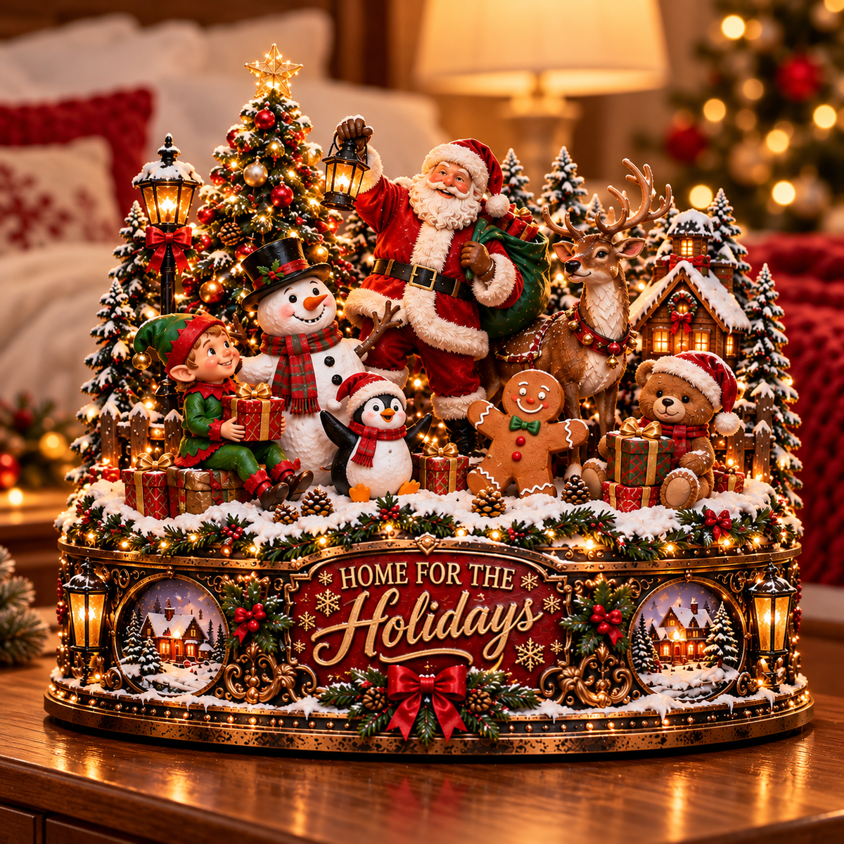 Christmas Character Wooden Block Sign Version 2