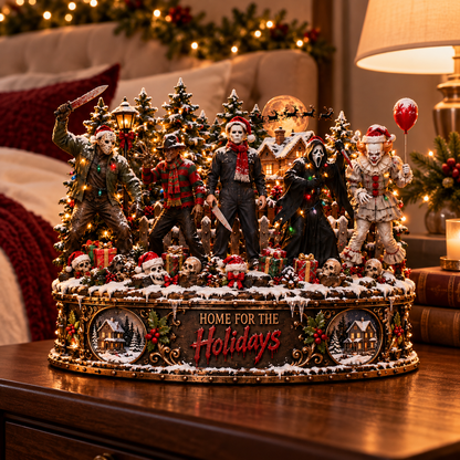 Nightmare Christmas Horror Wooden Block Sign
