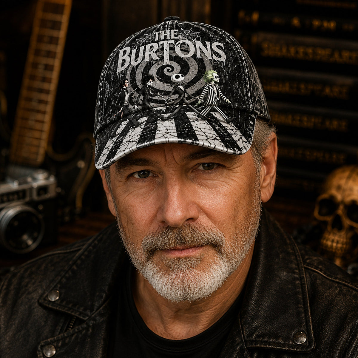 Gothic Halloween Character Collage Classic Cap