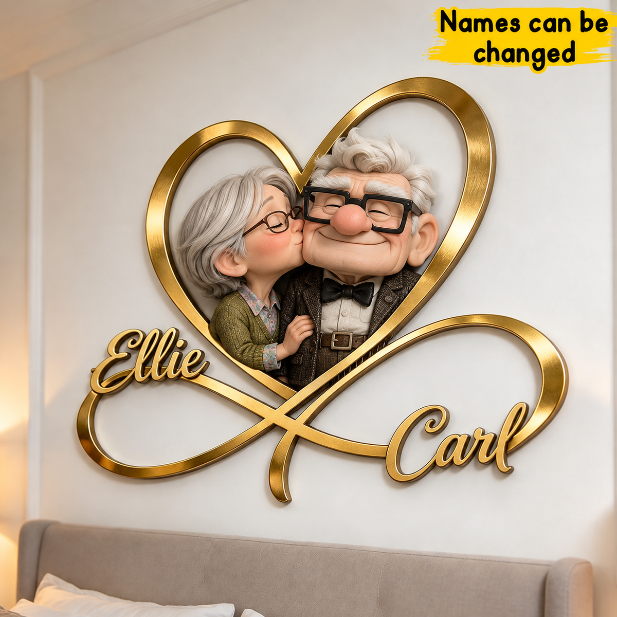 We're Simply Meant To Be - Personalized Infinity Heart Metal Sign