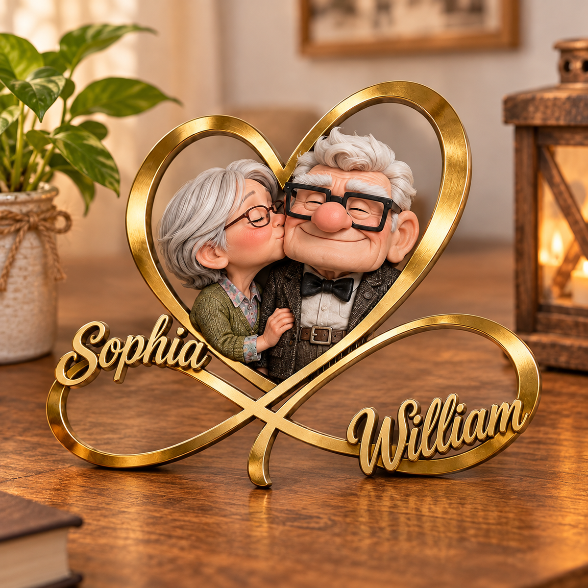 We're Simply Meant To Be - Personalized Infinity Heart Metal Sign